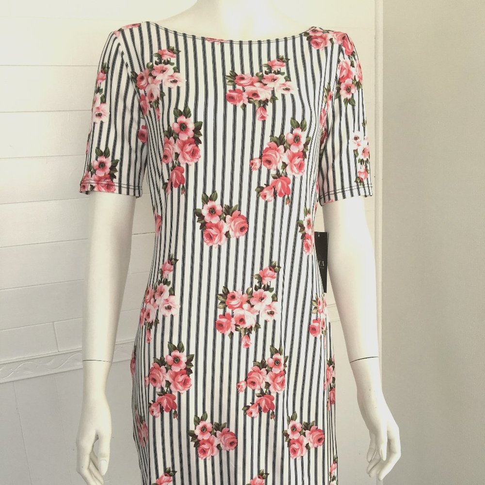 NEW WITH TAGS! XL  Pink Floral Dress by ISCA 6005B